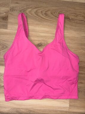 Women’s Scoop Neck Pink Padded Bralette Tank - Unbranded